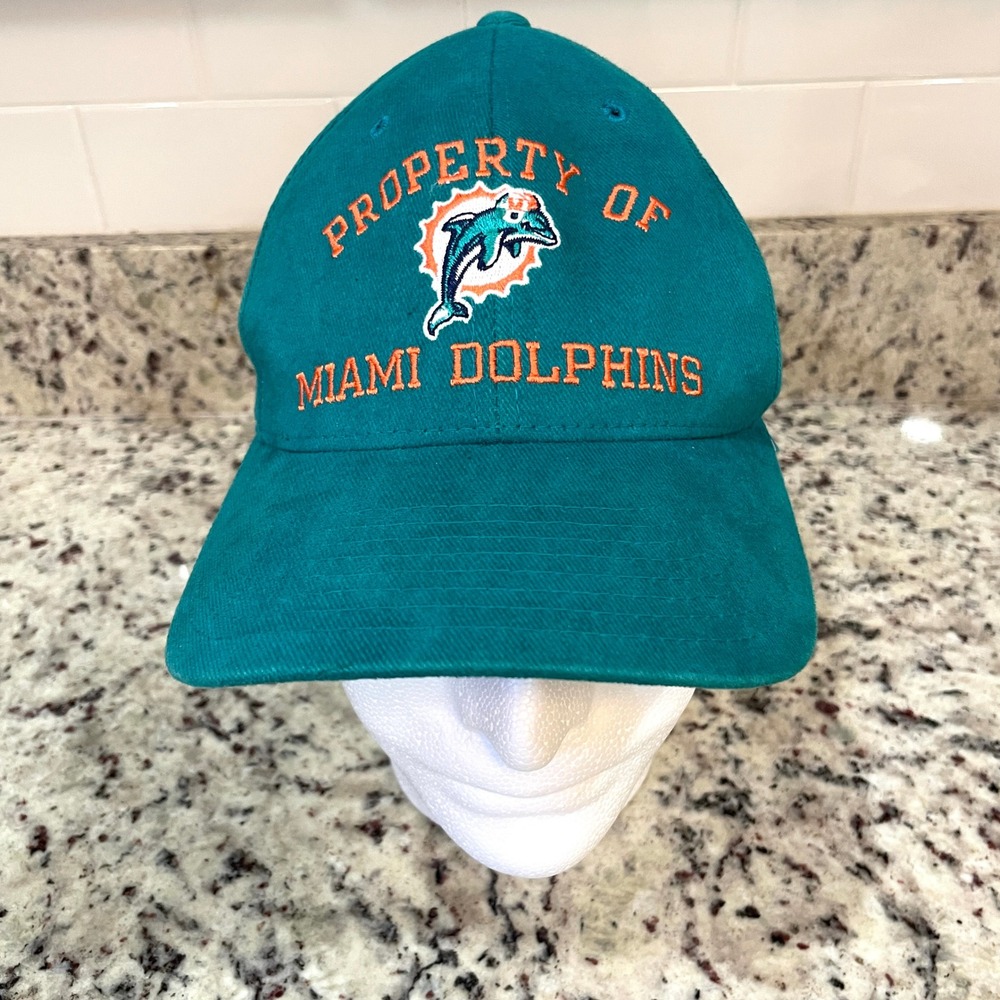 Vintage Miami Dolphins Champion Pro Line Hat Cap‎ Teal NFL Football